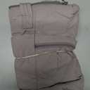 Prite Quilted Tote Bag for Women, Lightweight Puffer Tote with Zipper, Travel Work Nurse Gym Bag(Purple)