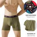 BAMBOO COOL Men's Underwear Boxer Briefs Fly with Built-in 3D Pouch Comfortable Cool Underwear for Men 4 Pack (L)