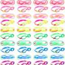 Hoteam 24 Pairs Swim Goggles for Kids bulk 4-9 Wide Vision Swimming Anti Fog Pool Goggles with Cases Boys Girls