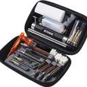 Gun Cleaning kit Pistol Rifle Handgun - Cleaner for .22, 357, 40, 45, 9mm, 223, 5.56 Caliber with Portable Case, Bronze Bore Brush, Chamber Brush, Brass Jag, Steel Pick, Patch Holder, Steel Rod