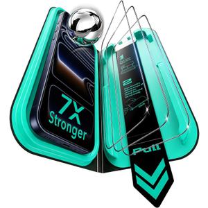 ESR 3 Pack for iPhone 17 Pro Max Screen Protector, Armorite
7X Impact Absorption, 9H+ Tempered Glass, Easy One-Pull Installation, Full-Coverage Protection, UltraFit Tray, Bubble-Free