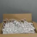 Brightown 100 Feet C9 Christmas String Lights, Outdoor Christmas Lights with 100 Clear C9 Light Bulbs for Outdoor Patio Room Christma Party Backyard Decoration, Glass Bulb, White Line