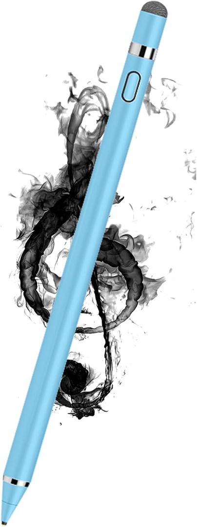 CMARS Active Stylus Pen for Touchscreen, Rechargeable Universal Pencil for iPad, Digital Fine Point Tablet Pens Compatible with Android/iPhone/iPad mini/Pro/Air/Samsung and More Tablet/Phone - Blue