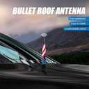 Car Antenna, American Flag Design Anti-Theft Vehicle Signal Bullet Antenna, Truck Arrow Antenna Personalized Decoration Signal Booster, Compatible with Chevrolet Ford Dodge Ram (Black)