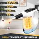 TICYACK Handheld Steam Cleaner, 15S Rapid Heating, 3 Adjustable Modes, 14 Cleaning Kits, Steam Cleaner for Home, Kitchen, Bathroom, Car(White)