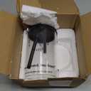 NiHome 33oz Glass Handle Cup with Silicone Lid and Straw for Daily Hydration, Large Capacity for Hot Tea, Iced Coffee, Smoothies, Ergonomic Design with Modern Minimalist Clock Pattern, Dishwasher Safe (33.8 Ounces)