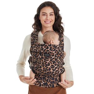 Momcozy Baby Carrier - Ergonomic, Cozy and Lightweight Carrier for 7-45lbs, Effortless to Put On, Ideal for Hands-Free Parenting, Enhanced Lumbar Support, Purehug for Infant to Toddler, Leopard