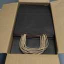 Klean & Conwenice Paper Gift Bags with Handles, 8x4.25x10.5 100Pcs Black Bags Bulk, Medium Size Kraft Paper Bags, Wedding Gift Bag, Goody Party Favor, Retail Merchandise, Grocery Shopping