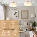 Gold 42'' Retractable Fandelier Celing Fans with Lights, Boho Chandelier Ceiling Fan with Light Remote Control, Caged 6 Speed for Bedroom, Dinning Room, Living Room