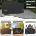 Bitubi 98 Inch Island Grill Cover - 600D Heavy Duty Waterproof All Weather Protection Extra Large Grill Cover,Black