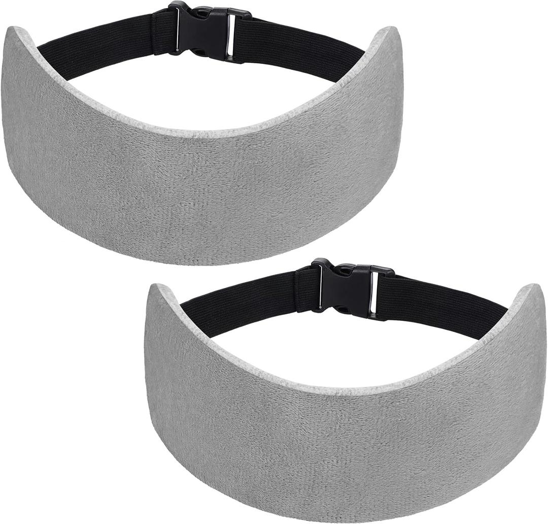 JenPen 2 Sets Headrest Travel Pillow Neck Pillow for Airplane Travel Functional Head Straps Neck Brace for Sleeping on Airplane Car(Gray)