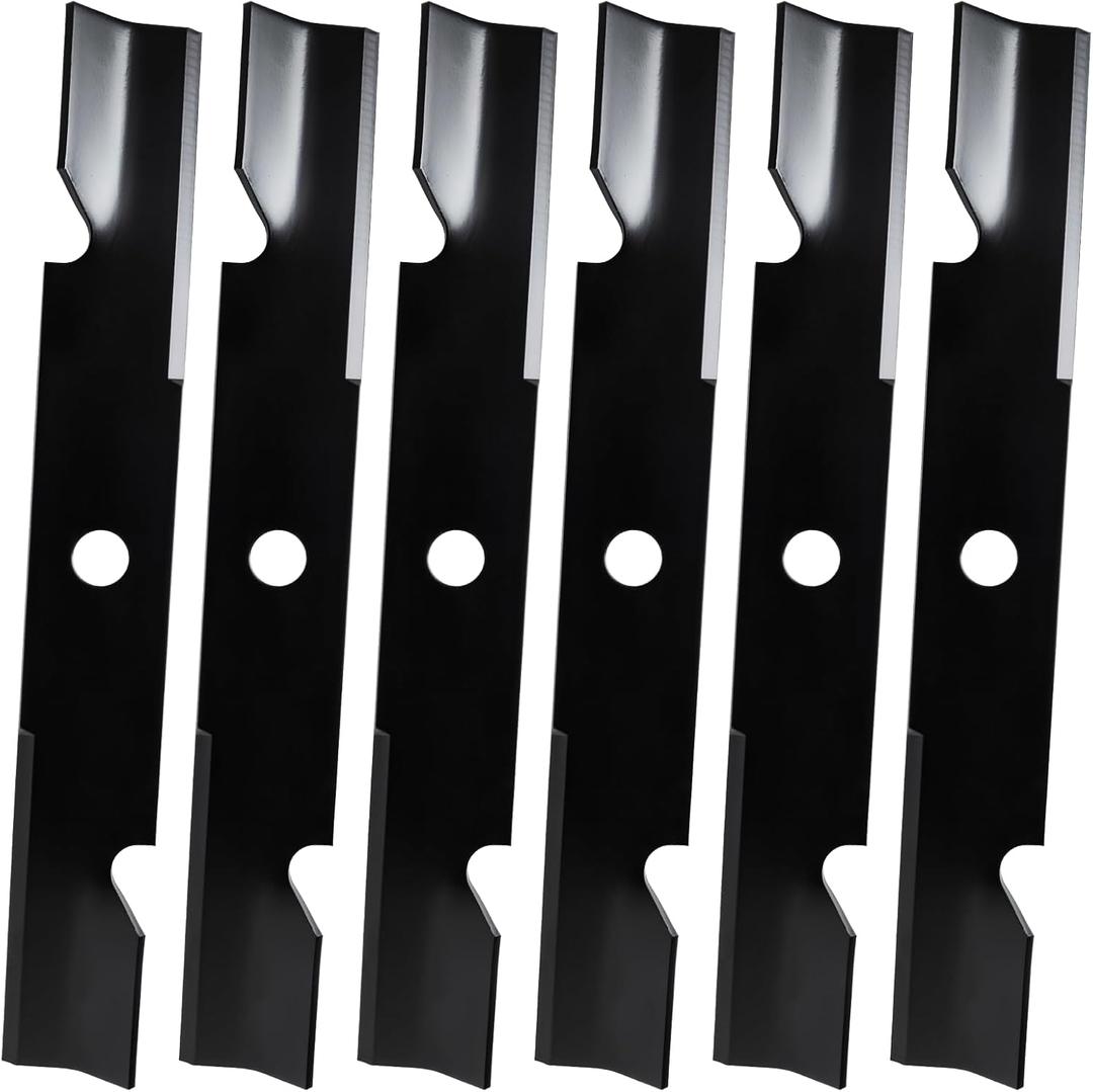 103-6402 Blade Compatible with Exmark 52" Deck Lazer Z Turf Tracer Pioneer, High Lift Mower Blade Replaces 103-6402-S 103-6382 103-6387-S to ro 109-6873, 18" Length 15/16" Center Hole, 6 Pack