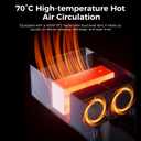 Creality Chamber Heater,Up to 70 Chamber Temperature,Reduce Print Warping,Filament Drying,Dual Safety Protection,Quick Installation, Compatible with K2 Plus/K1C/K1 SE/K1/K1 Max 3D Printer