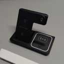 3-in-1 Magnetic Wireless Charging Station, 15W Fast Charger for iPhone 17/16/15/14/13/12 Series, Apple Watch Ultra/10/9/8/SE & AirPods Pro/3/2, Foldable Charging Stand for Travel (Black)