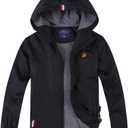 Jingle Bongala Boys Girls Lightweight Breathable Raincoat Waterproof Hooded Rain Jacket Windbreaker Easy to Fold (8-9, Black)