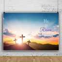 Easter Resurrection of Jesus Backdrop 10x8ft Fabric He is Risen Backdrop Easter Resurrection Scene Background Church Display Photos
