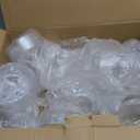 Ciaell 12PCS Plastic Ribbed Martini Glasses - 10 Oz Disposable Coupe Glasses with Stem - Heavy Duty Margarita Cups for Bars, Cocktails, Whiskey, Parties & Wedding (Clear)