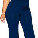 CXXQ 2 Piece Club Outfits for Women Clubwear Sexy Off Shoulder Ruched Crop Tops Bodycon Wide Leg Pant Sets Pantsuits, Large