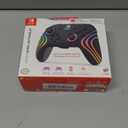 PDP Gaming Afterglow Wave Wireless Nintendo Switch Pro Controller - Officially Licensed, Nintendo Switch 2, Switch Lite/OLED, RGB LED Customization, App Controls, Rechargeable Battery Power - Black