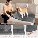 Bedsure Waterproof Bed Cover for Dogs Washable - Waterproof Blanket for King Bed Couch Sofa Cozy, Lightweight Furniture Protector for Pet Cat Quick Drying, Ash Grey, 82x102IN