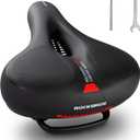 ROCKBROS Bike Seat Cushion for Men Women with Dual Shock Absorbing Ball Memory Foam - Ergonomic Bike Saddle, Handle for Easy Transport Soft Wide Waterproof Exercise Bicycle Seat for Peloton, Road Bike