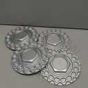 6.61in Wheel Center Caps for BBS RS Racing STR 606 BBS Style 5, 4pcs 168mm Hub Cap (Matt Silver)