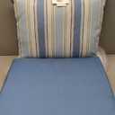 Arden 2 Outdoor Deep Seat Cushion Sets, 24 x 24, Water Repellent, Fade Resistant, 1 Arden Outdoor Loveseat Cushion Set 48 x 24, French Blue Linen Stripe