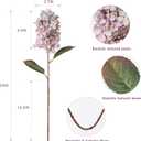 Ttranewsoo Fake Hydrangea Silk Flowers with Stems,Faux Hydrangea Artificial Flowers Purple for Home Wedding,Dried Hydrangea Artificial Flowers Bouquet Vase Decor 24"Light Purple 8pcs No Vase