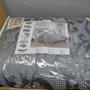Johnella Grey Queen Comforter Set, Classic Jacquard Floral 14 Pieces Bedding Set, Ultra Soft for All Seasons, Sheets, Bedskirt, Throw, Matching Shams and Decor Pillows