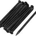 uxcell Hardware Nails 4-inch Length Carbon Steel Point Tip Wall Cement Nail Black 10pcs