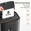 Bonsaii 100 Sheets Auto Feed Paper Shredder, Up to 30 Minutes Shredders for Home Office Use, Micro-Cut Heavy Duty Shredder / 4.2 Gallons/Security Level P-4 (C231-D)