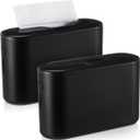 Mifoci 2 Pcs Paper Towel Dispenser Countertop Bathroom Multifold Hand Paper Towel Holder Dispenser for Toilet Bedroom Kitchen(Black)