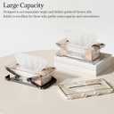 Adjustable Tissue Box with Spring Mechanism - Multipurpose Storage for Bedroom, Kitchen, Desktop, and Living Room (White)
