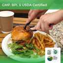 Paper Plates, 100% Compostable-[10 Inch by 0.5" deep]-Heavy Duty Disposable Plate - [125-Pack] - (BPI Certified) - (PFAS-Free) - Eco-Friendly, Biodegradable Bagasse 10" Dinner Plates by MOBI Ecoware