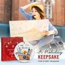 2 x Adventure Travel Christmas Ornament 2025 - Destination Travel Gifts for Women, Men, Traveling Gifts for World Travelers, Friends, Family - Ceramic Vacation Ornaments for Tree Decoration