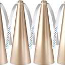 Glovv Fly Fans for Tables, Bug Food Fan Outdoor Indoor Keep Flies Away, 4 Pack Portable Batteries Powered Picnic Table Top Spinner with Metal Hanger, Fly Repellent for Restaurant, Camping (Golden)