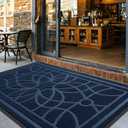 DEXI Front Door Mat Outside Entrance 4x6, Heavy Duty Non Slip, Blue, 48" X 72"