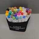 Caliart Art Markers, 41 Colors Alcohol Marker Pen Set Dual Tip Brush & Fine Permanent for Coloring Highlighters Anime Illustration Card Making Underlining Drawing Gifts