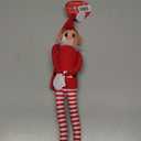 Quebec Christmas Mischief Makers: Naughty Santa’s Little Helper with Soft Body, Vinyl face & Hook and Loop Grip–Fun Christmas elf for Family Play (elf Girl)