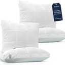 Nuzzle Cooling Adjustable Pillow for Side Sleepers, Luxury Standard Size Set of 4 Bed Pillow Hotel Collection - Best Adjust Height Soft Firm Pillow for Back, Stomach or Side Sleepers - Home Gifts (White)