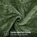 decorUhome Spring Chenille Soft Throw Pillow Covers 12x20 Set of 2, Lumbar Velvet Farmhouse Neutral Decorative Euro Pillow Covers with Stitched Edge for Couch Sofa Bed Home Decor, Forest Elf