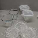 Soup Containers with Lids Glass 32 oz, 4 Cup Borosilicate Glass Food Storage Containers, Microwave & Freezer Safe Jars, Small Square Meal Prep Bowl for Salad, Fruit, Lunch, Ice Cream, Travel, 4 Pack