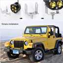 Kawell 40W LED Fog Light Pods 3000K Spotlight Driving Light IP67 Waterproof Work Light Pods for Motorcycle Off road ATV UTV 4X4 SUV Truck Tractor Boat (2 Pack)