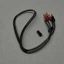 Monoprice Premium Braided Speaker Wire 14AWG - With Gold Plated Banana Plug Connectors - Affinity Series, 1 Pack, 3 Foot Red/Black