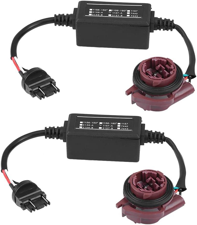 2PCS Car LED Headlight Decoder, LED Decoder Adapter, Auto Warning Strong Error Code Decoder Canceller Capacitors Resistor, LED Load Flash Resistors for Most Cars Trucks SUVs