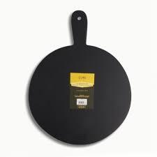 Core Home Rubberwood Round Paddle Board 17" x 12.8" x .59" Black