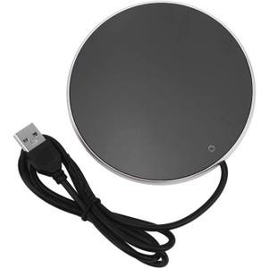 Smart Coffee Mug Warmer, 3 Levels Temperature Setting USB Powered Beverage Cup Warmer for Home Kitchen Office Desk Use(Silver)