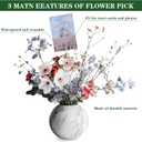 240 Pcs Floral Picks Card Holder Plastic Straight Head Flower Card Holder Stick for Card Photo Floral Bouquet Arrangement Valentine‘s Day Wedding Birthday Party Decoration (Fork Shape, 12*0.98 Inch)