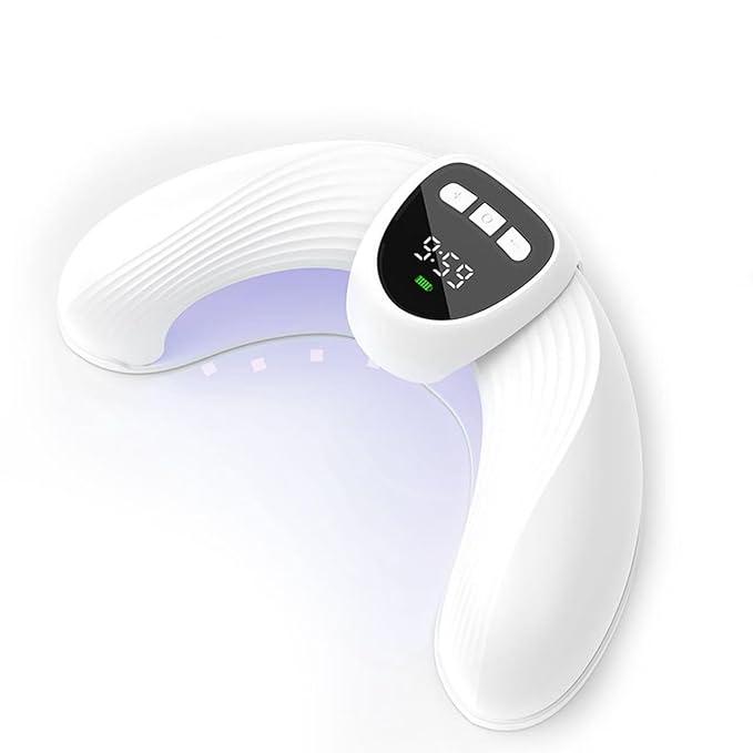Longtor Home Toenail Repair Treatment Device – Rechargeable 18 LED Dual Wavelength UV Lamp for Multiple Toenails & Fingernails, Smart Sensor, 3 Modes with Adjustable Timer