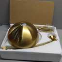 Contemporary Gold 73" Arc Floor Lamp with Hanging Dome Shade, Marble Base Adjustable Farmhouse Over the Couch Tall Stand Up Light, Industrial Task/Reading Standing Corner Lamp for Living Room Bedroom